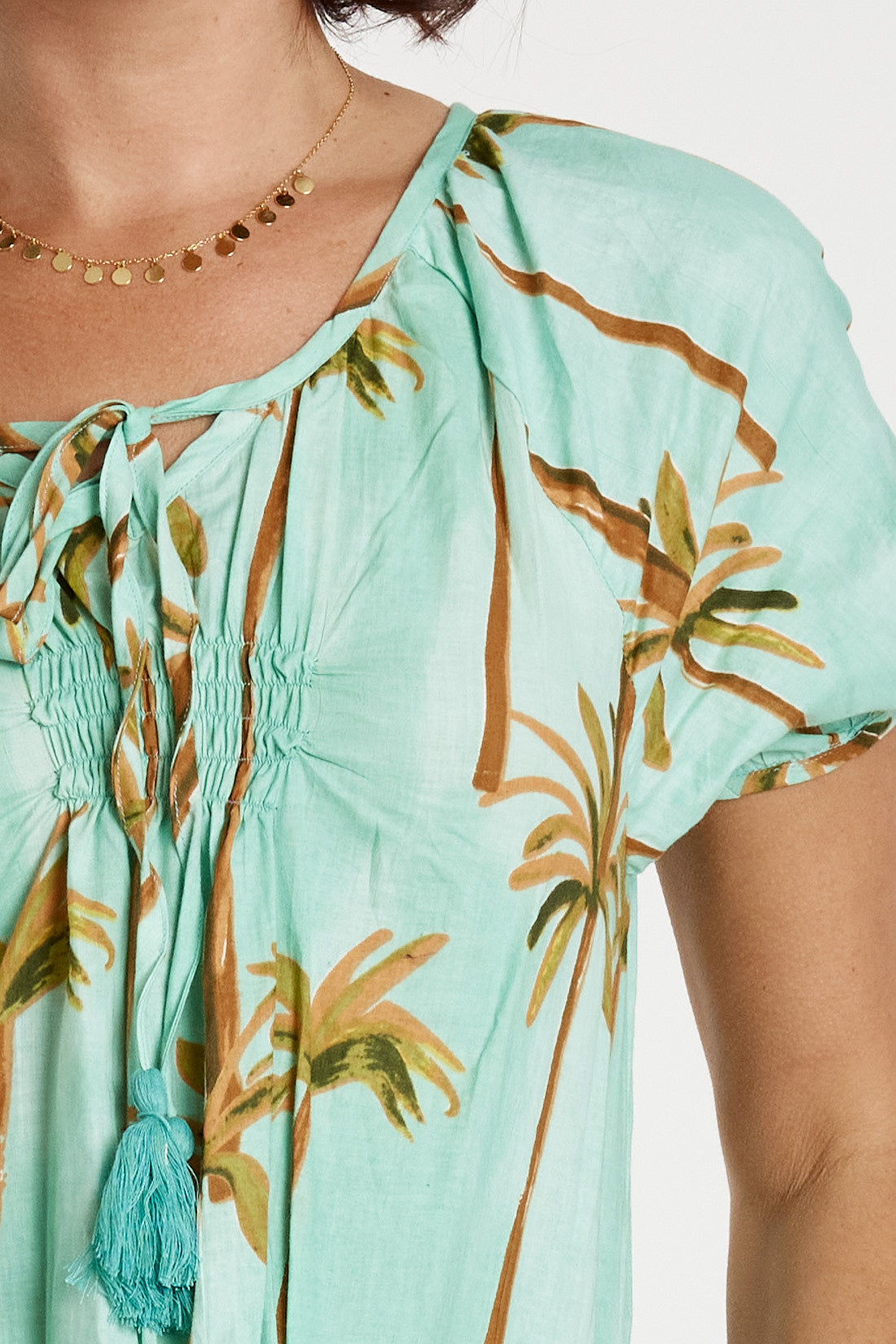 LulaLife Badira Shirred Dress Mist