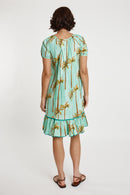 LulaLife Badira Shirred Dress Mist