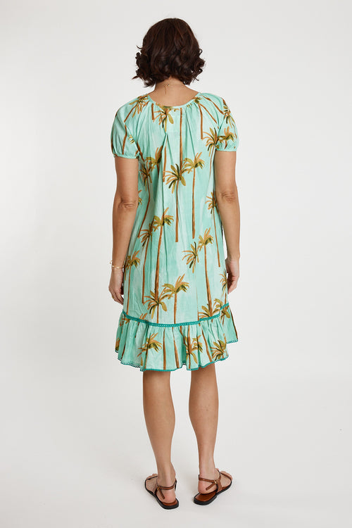 LulaLife Badira Shirred Dress Mist