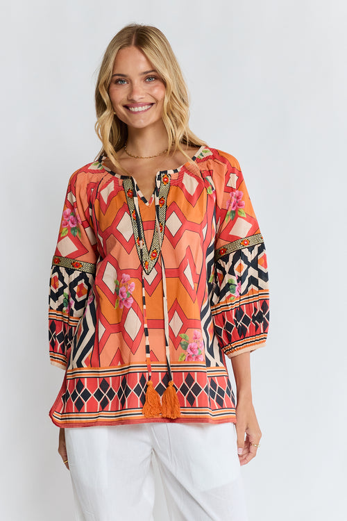 PRE SALE | LulaLife Bella Vista Top Tangerine
