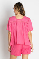 LulaLife Celeste Cropped Top Pink