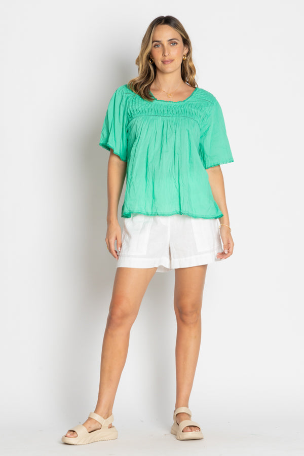 LulaLife Celeste Cropped Top Sea