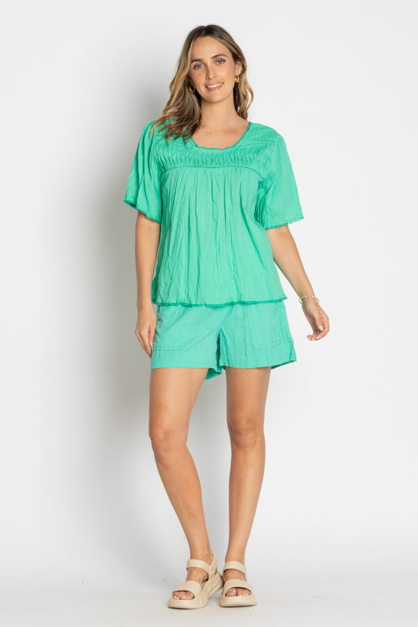 LulaLife Celeste Cropped Top Sea