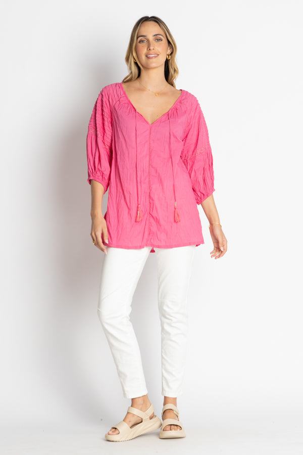 LulaLife Celeste Top Pink