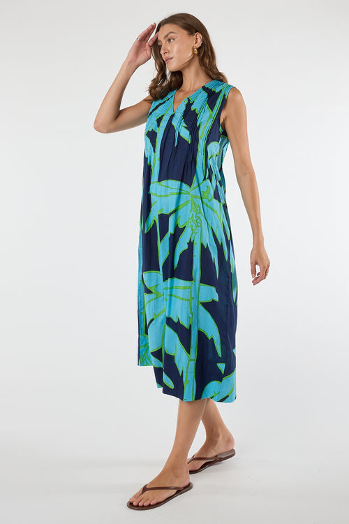 LulaLife Colette S/L Midi Navy