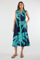 LulaLife Colette S/L Midi Navy