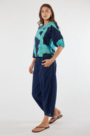 LulaLife Colette Top Navy