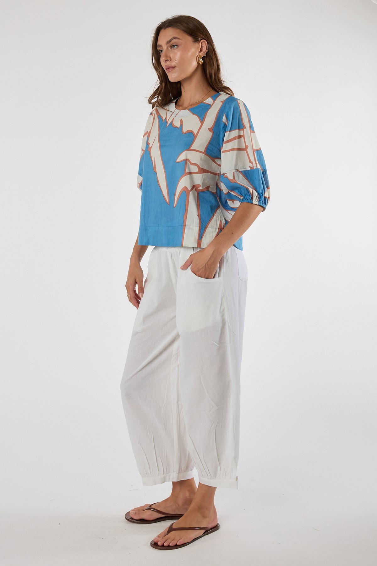 LulaLife Colette Top Sky