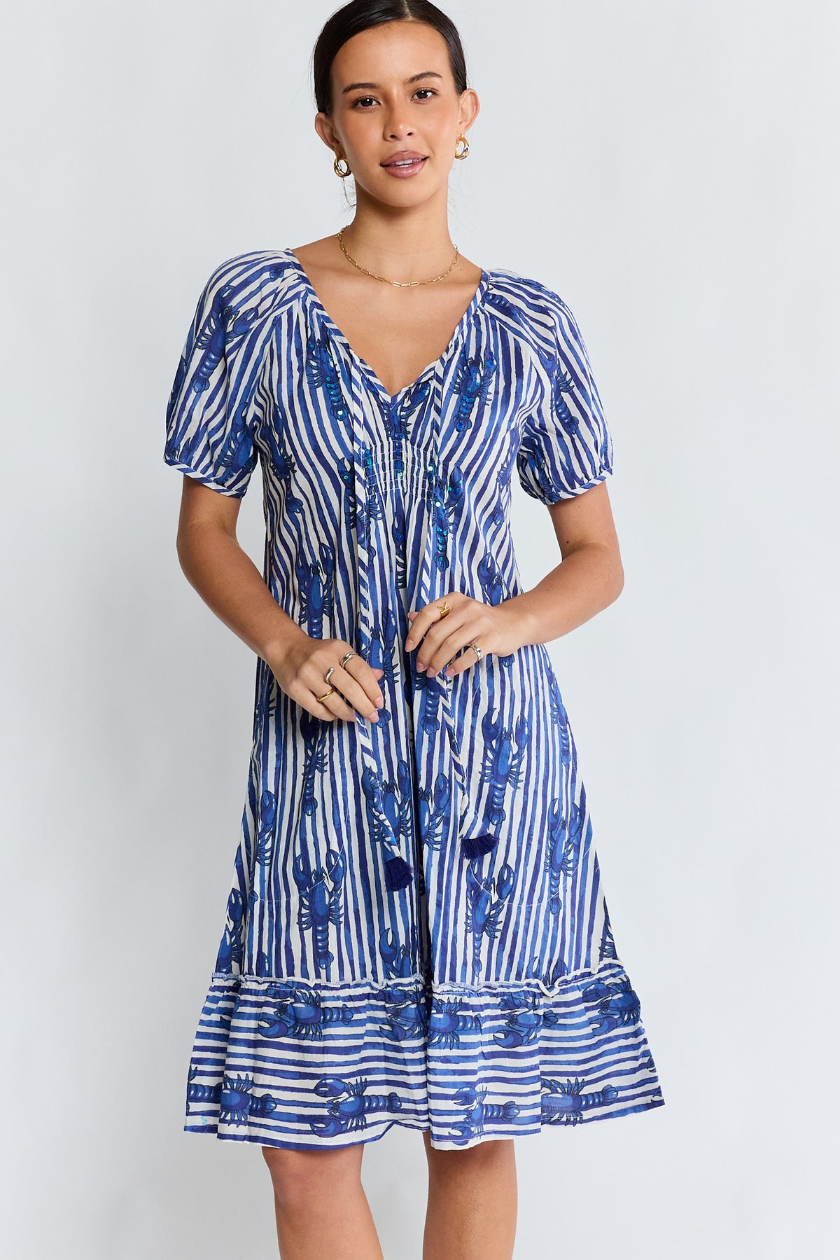 LulaLife Crayfish Dress Ocean