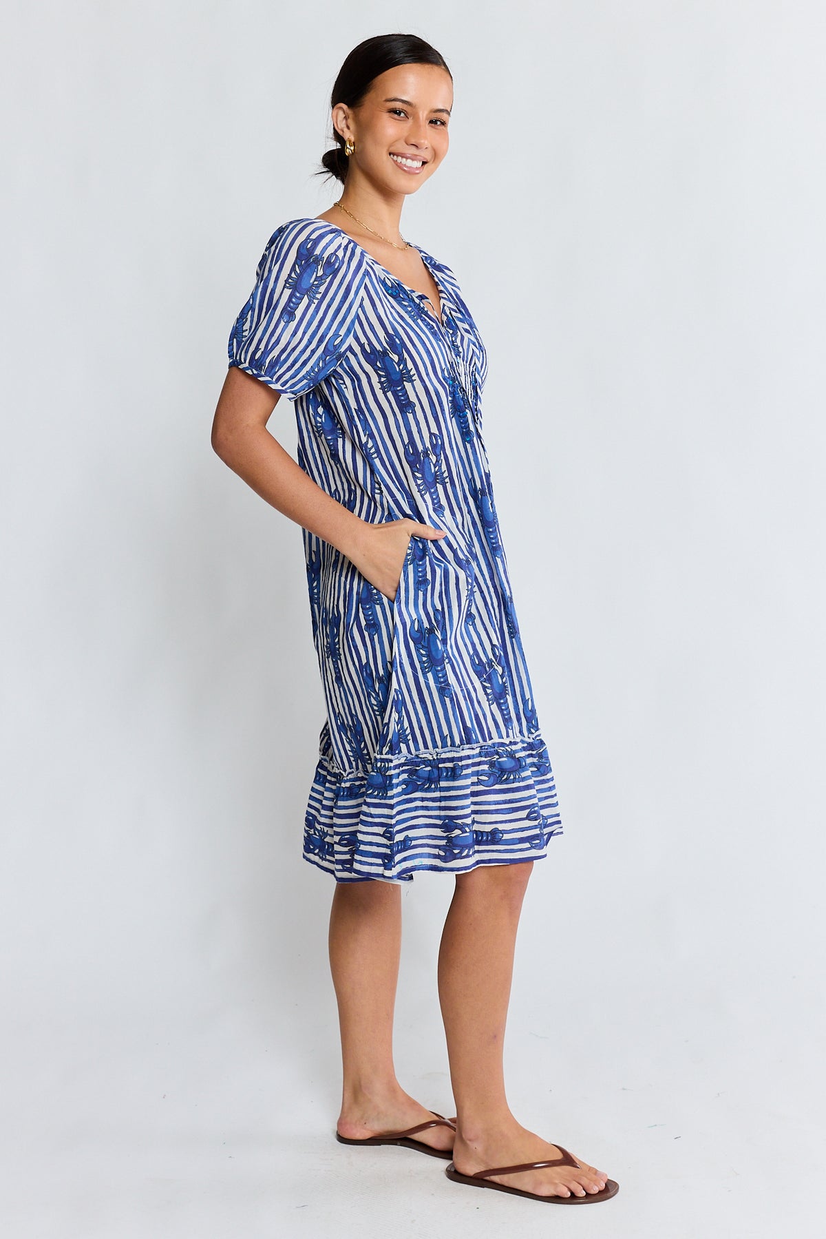 LulaLife Crayfish Dress Ocean