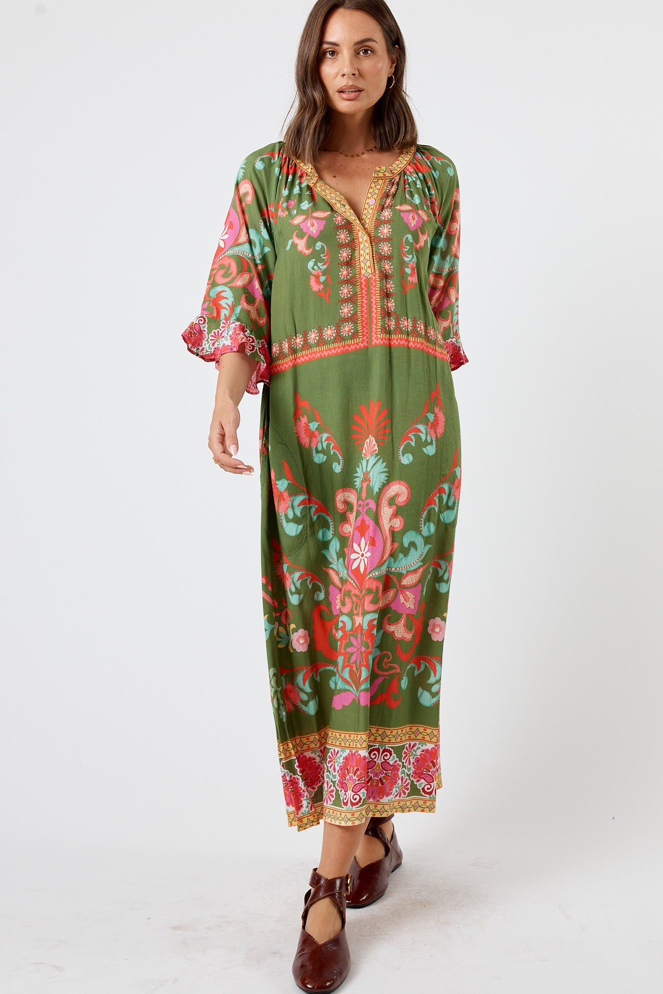 LulaLife Enid Midi Olive
