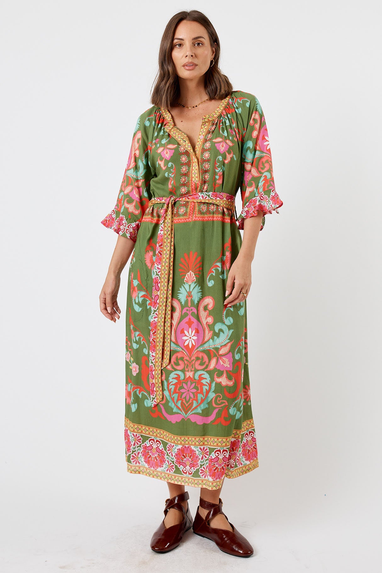 LulaLife Enid Midi Olive