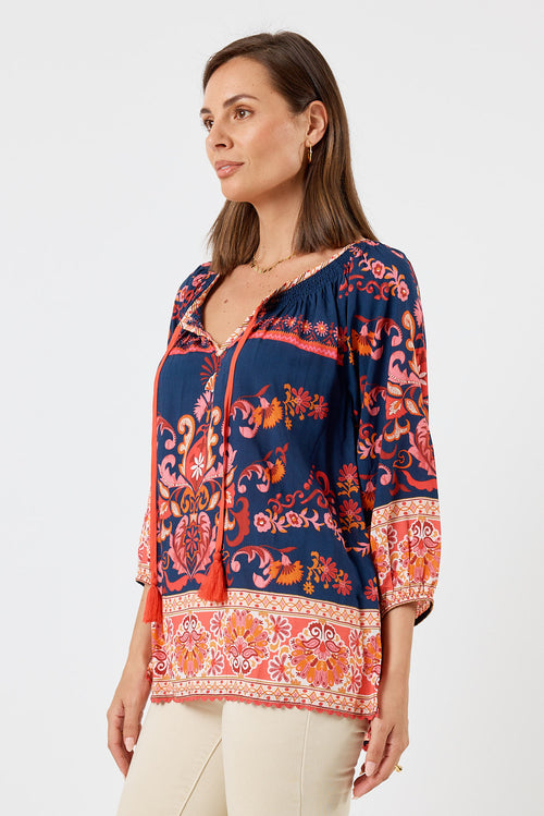 LulaLife Enid Top Navy