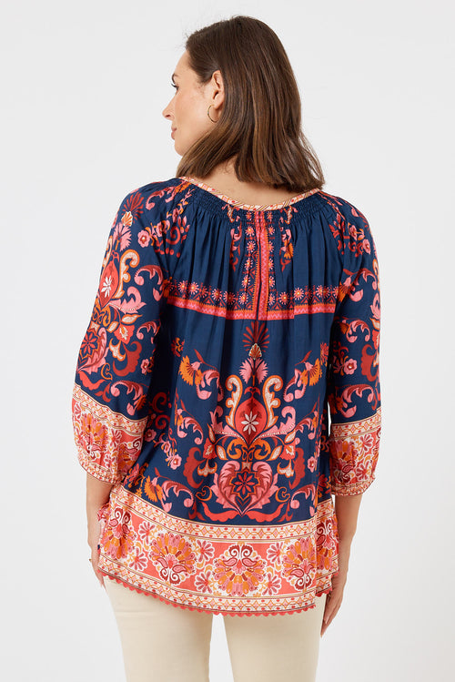 LulaLife Enid Top Navy