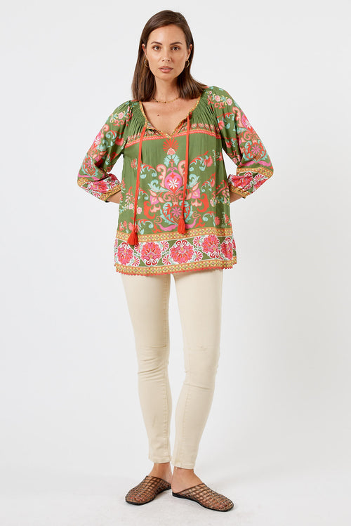 LulaLife Enid Top Olive