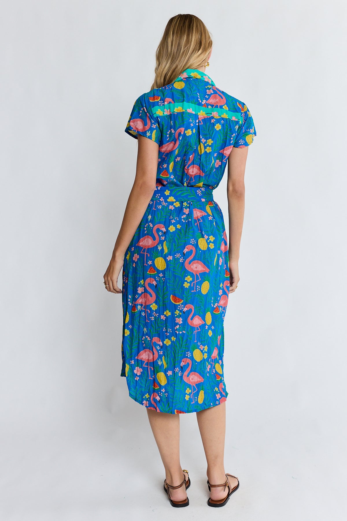 PRE SALE | LulaLife Flamingo Shirtdress Azure