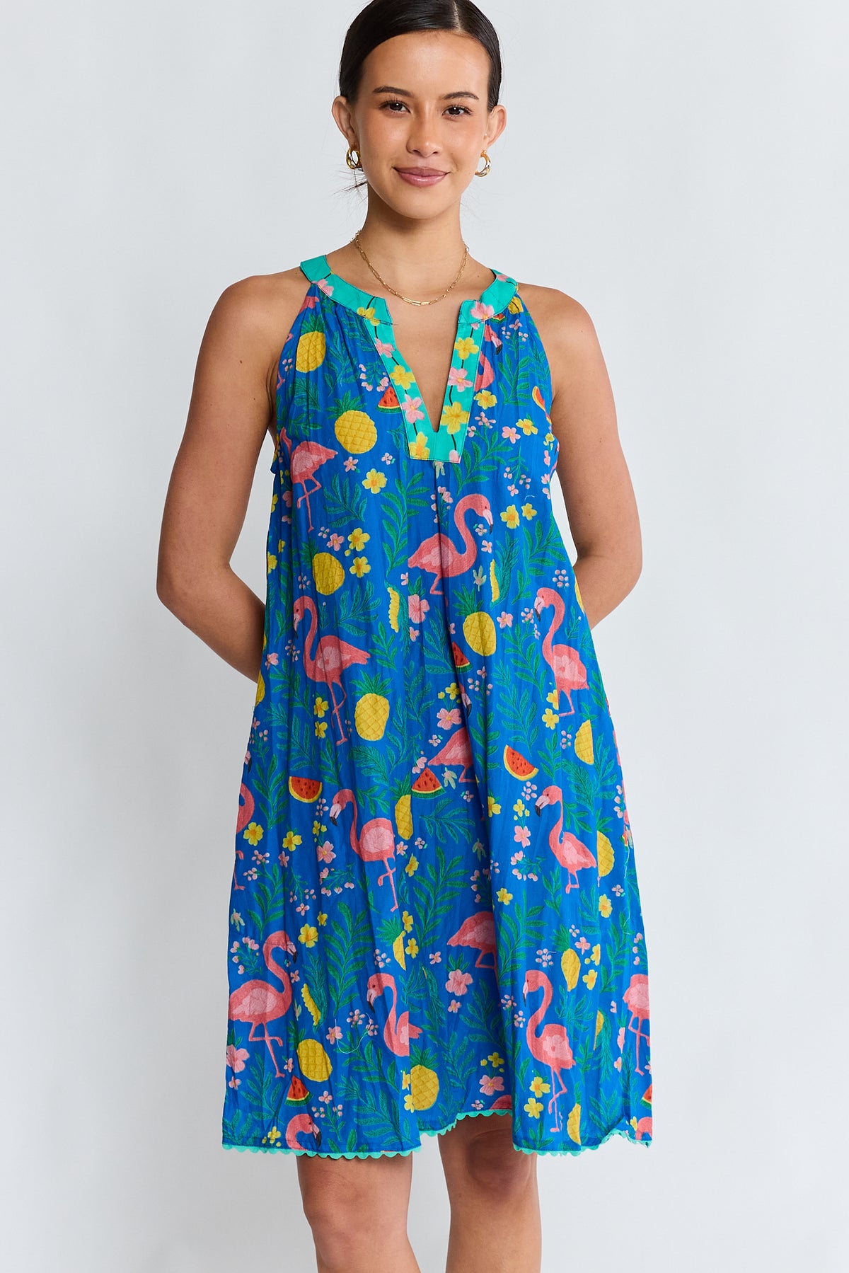 PRE SALE | LulaLife Flamingo Sundress Azure