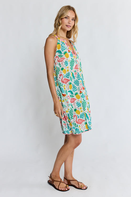 PRE SALE | LulaLife Flamingo Sundress White