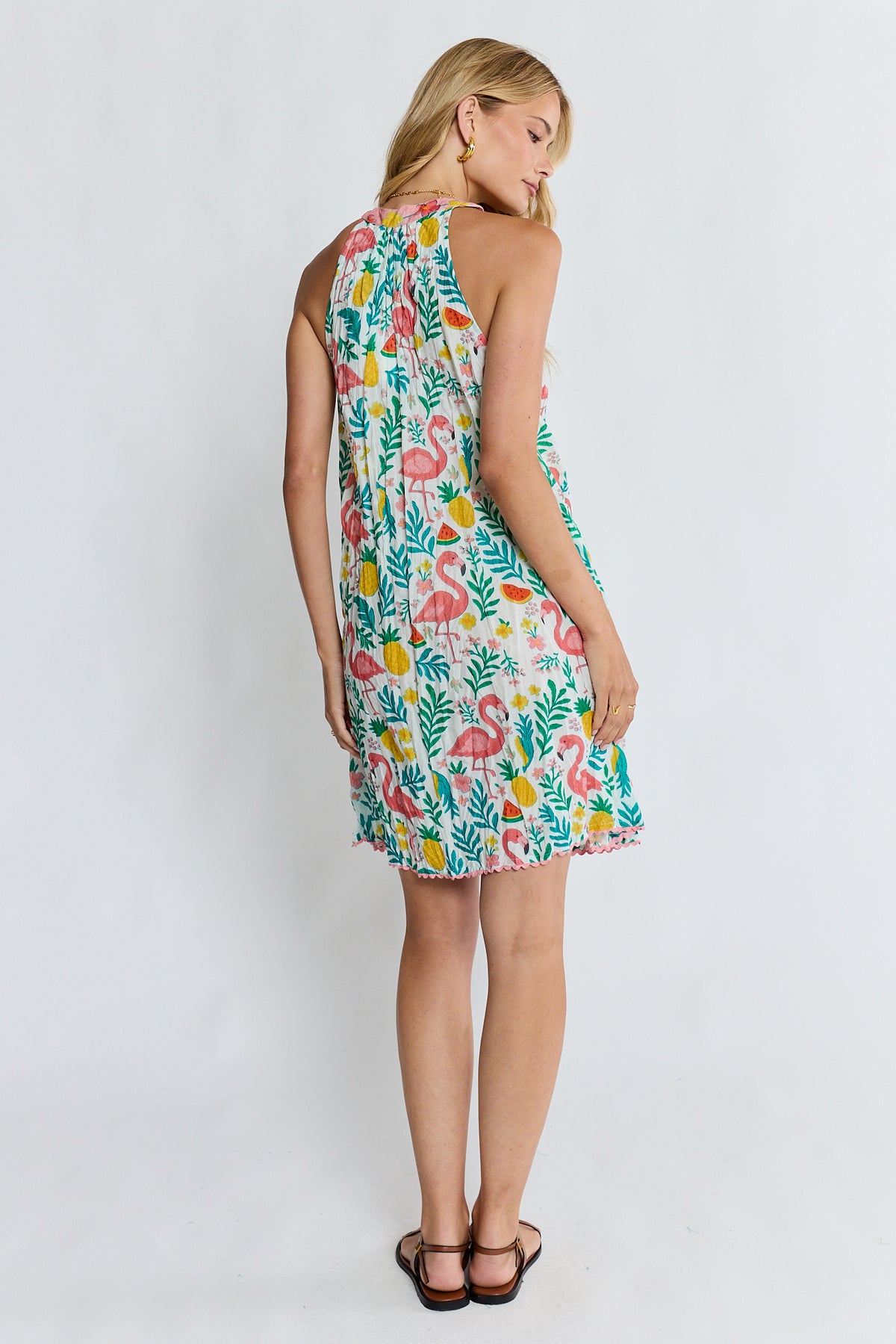 PRE SALE | LulaLife Flamingo Sundress White