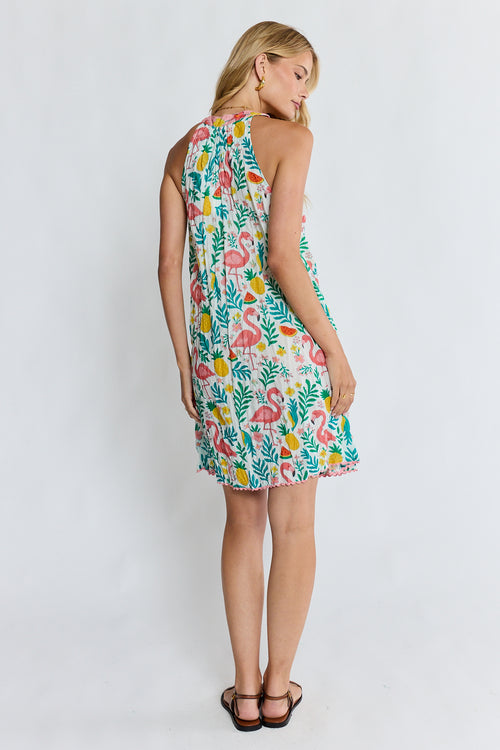 PRE SALE | LulaLife Flamingo Sundress White