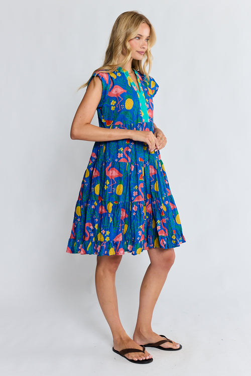 PRE SALE | LulaLife Flamingo Tier Dress Azure