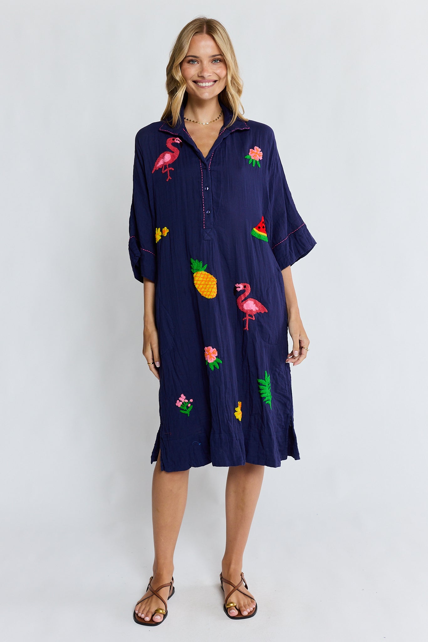 LulaLife Florida Kaftan Navy