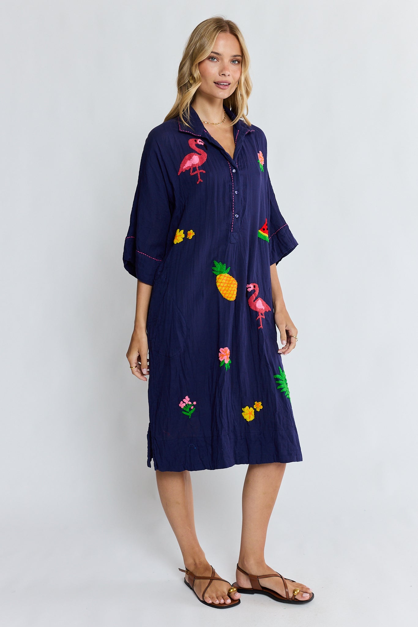 LulaLife Florida Kaftan Navy