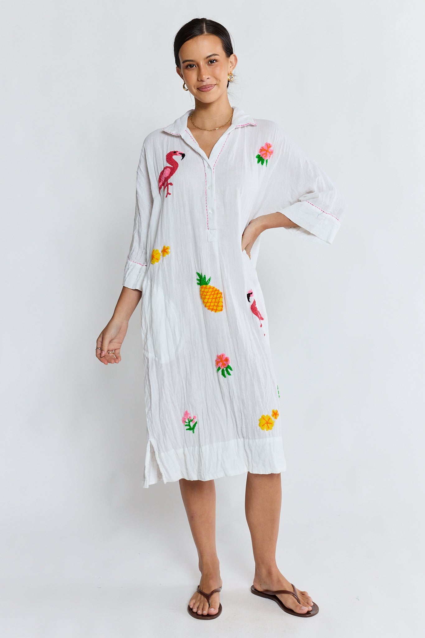 LulaLife Florida Kaftan White