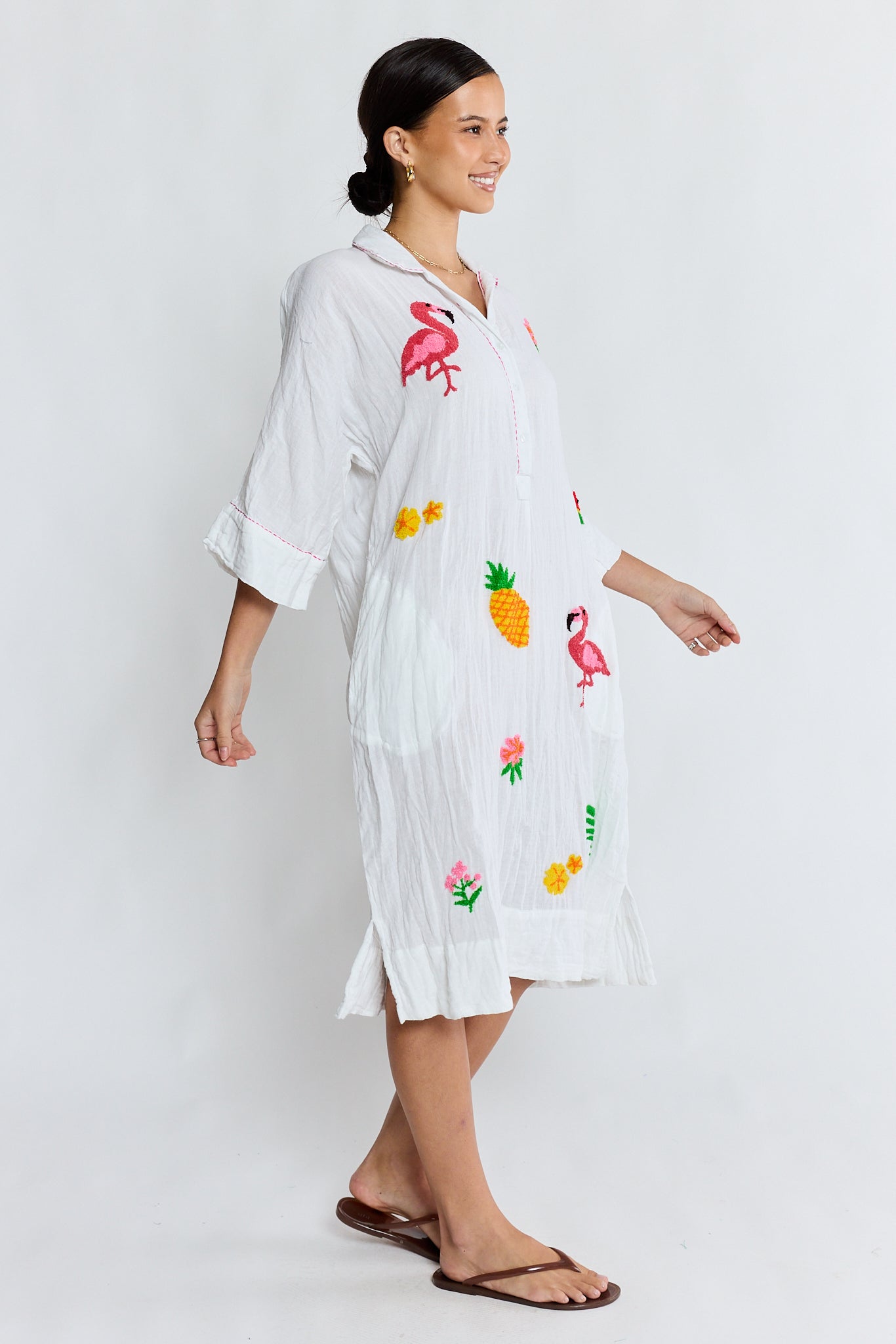 LulaLife Florida Kaftan White