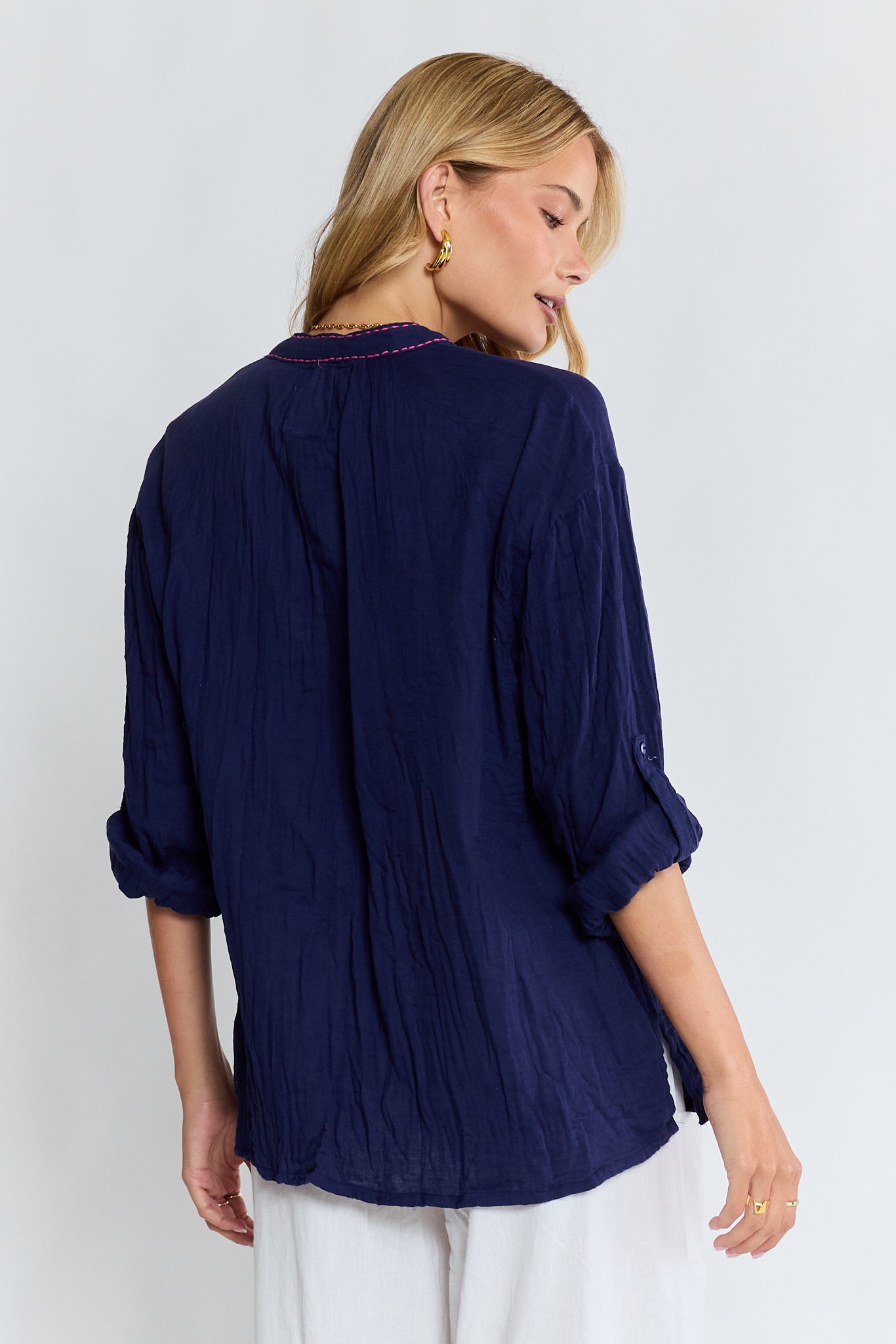 LulaLife Florida Shirt Navy