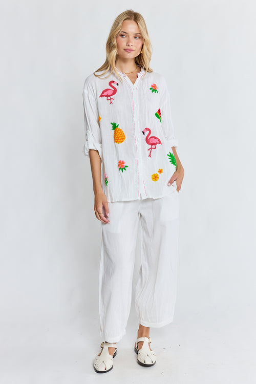 LulaLife Florida Shirt White
