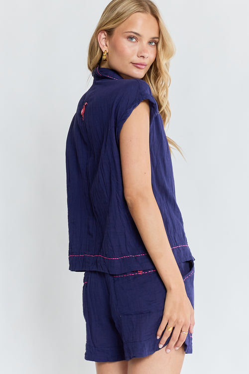 LulaLife Florida Top Navy