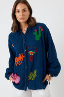 LulaLife Howdy Shirt Navy