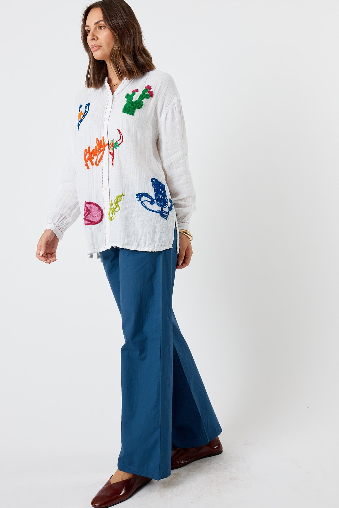 LulaLife Howdy Shirt White
