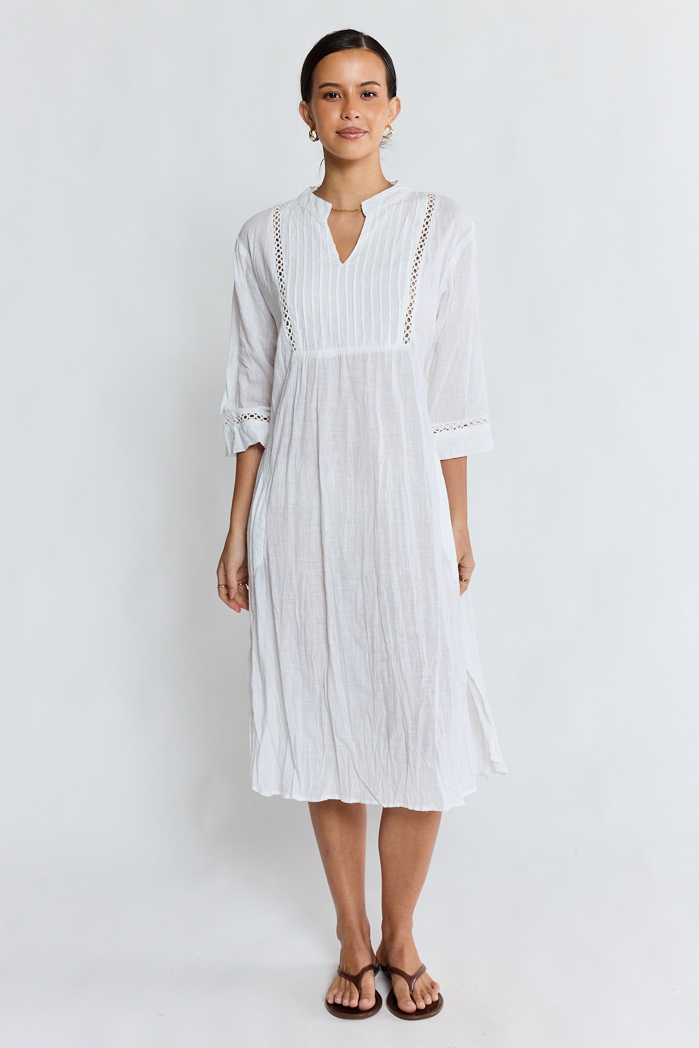 LulaLife Laverne Kaftan White