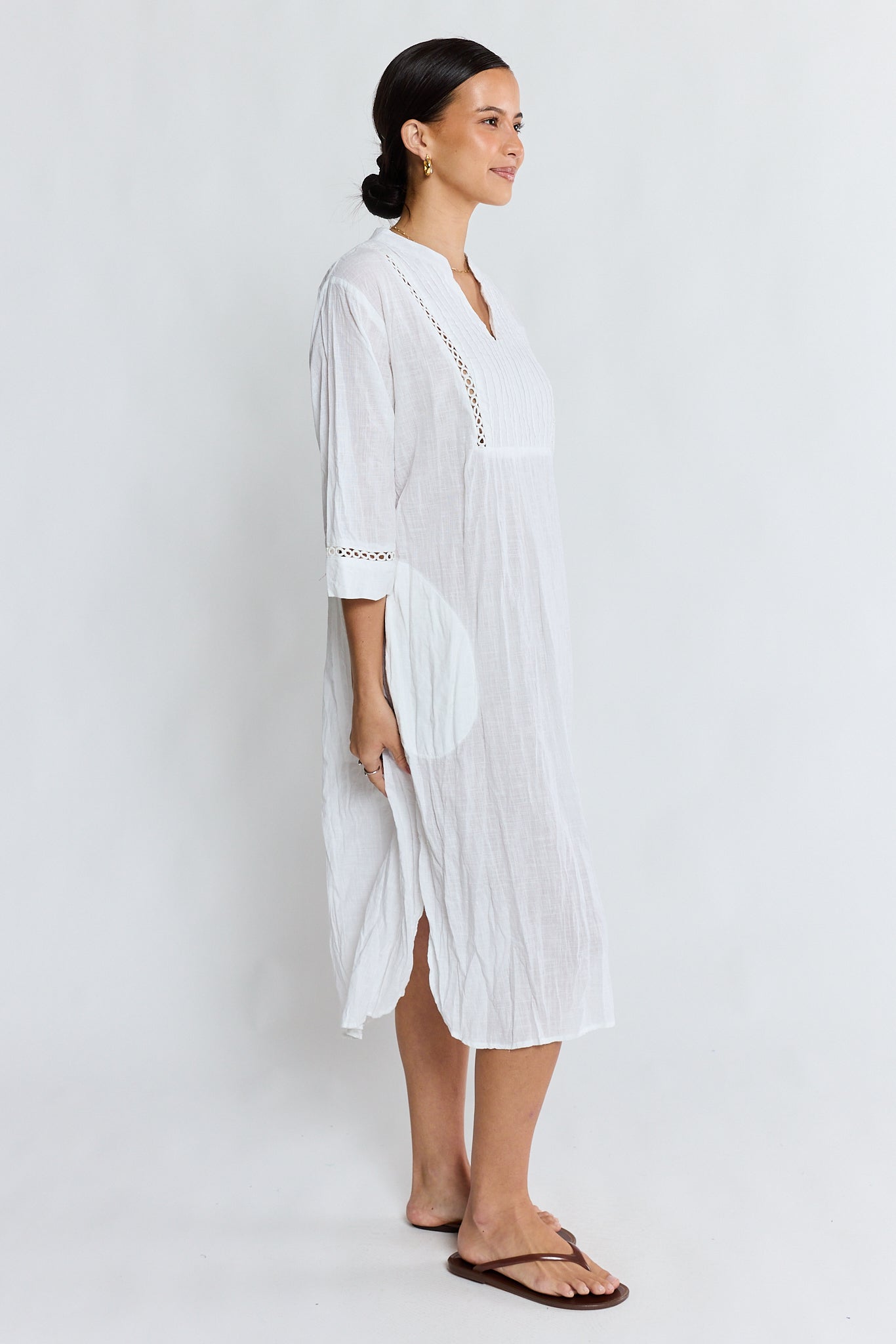 LulaLife Laverne Kaftan White