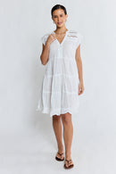 LulaLife Laverne Tier Dress White