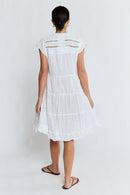 LulaLife Laverne Tier Dress White