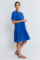 LulaLife Marilyn Button Dress Azure