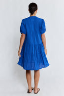 LulaLife Marilyn Button Dress Azure