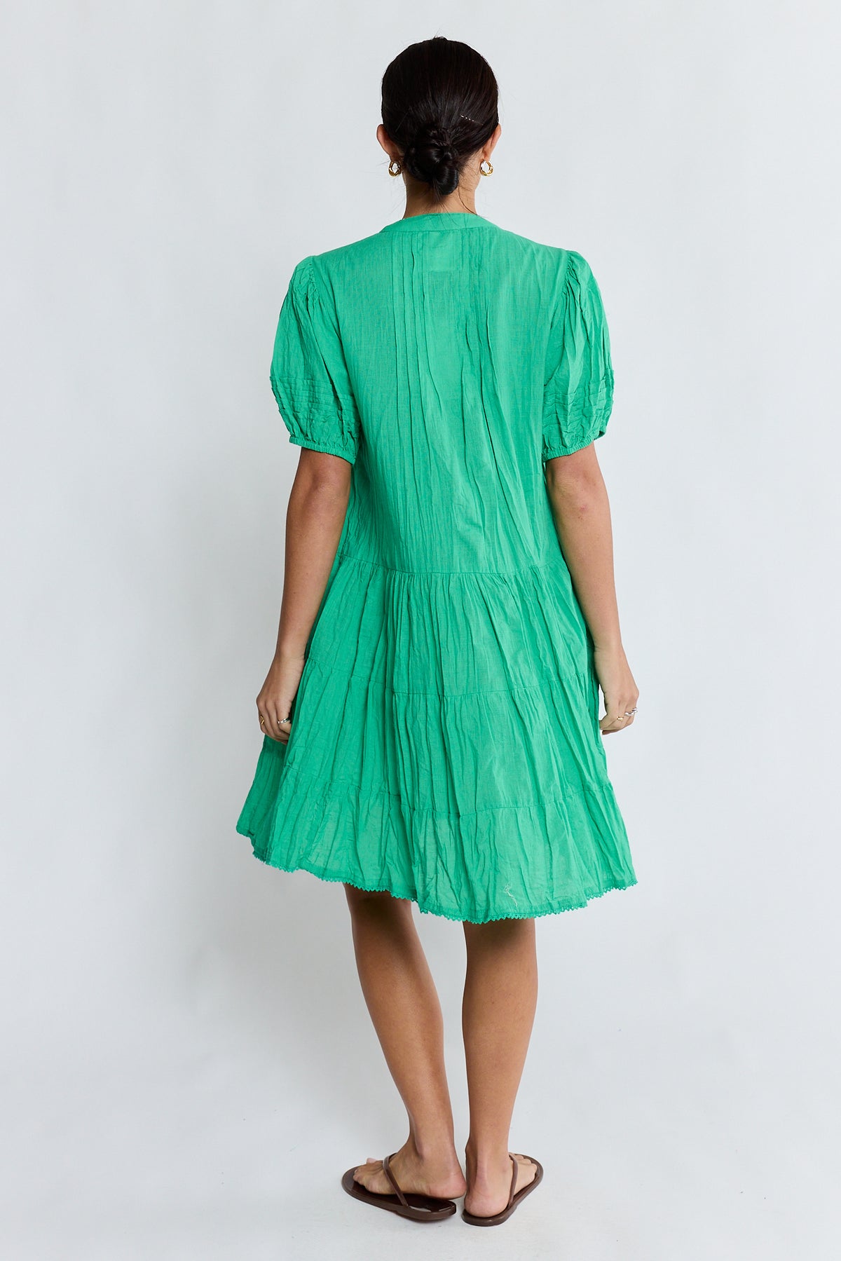 LulaLife Marilyn Button Dress Sea