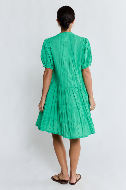 LulaLife Marilyn Button Dress Sea