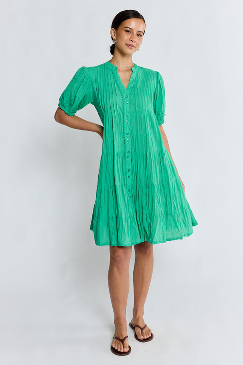 LulaLife Marilyn Button Dress Sea