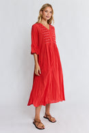 LulaLife Marilyn Midi Red