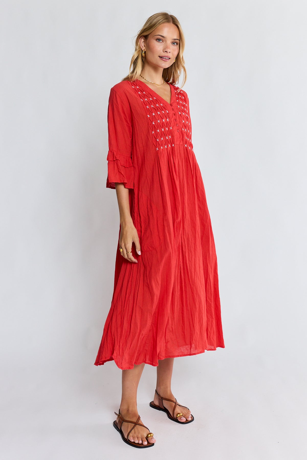 LulaLife Marilyn Midi Red