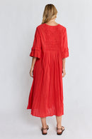 LulaLife Marilyn Midi Red