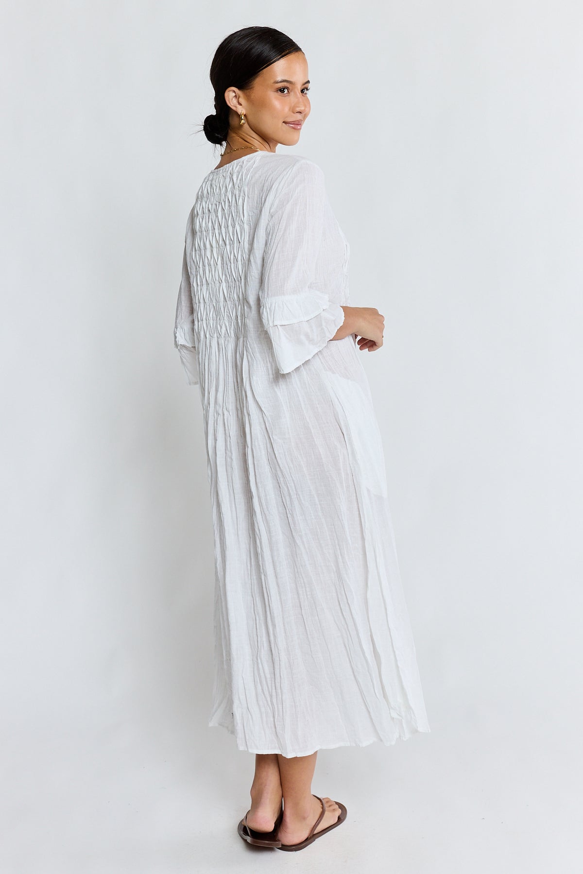 LulaLife Marilyn Midi White