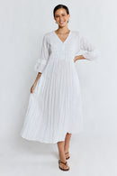 LulaLife Marilyn Midi White