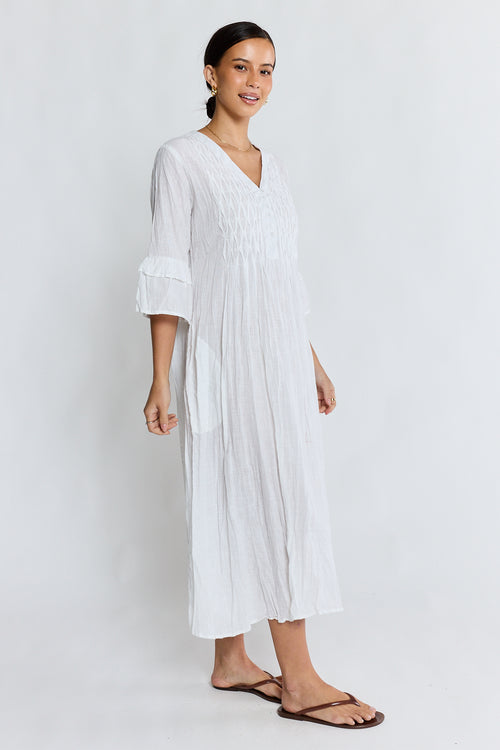 LulaLife Marilyn Midi White