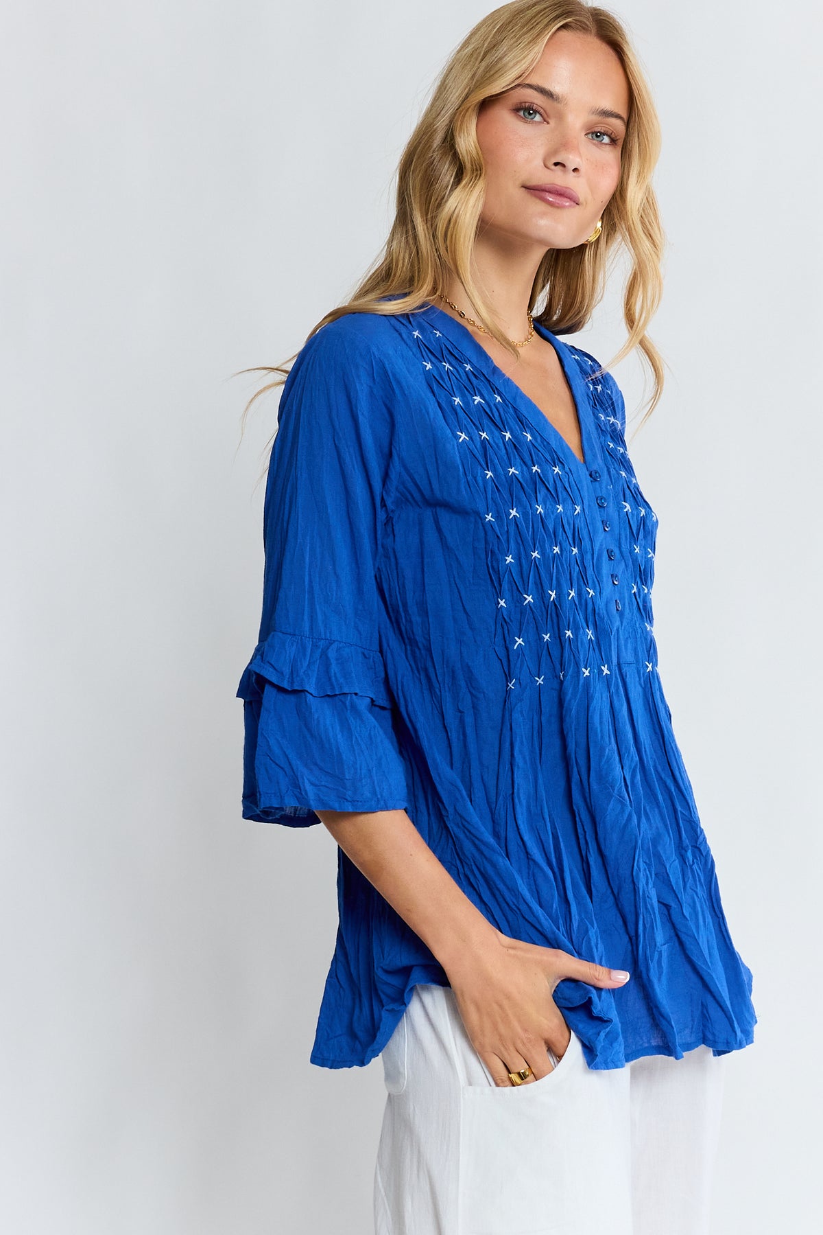 LulaLife Marilyn Shirt Azure